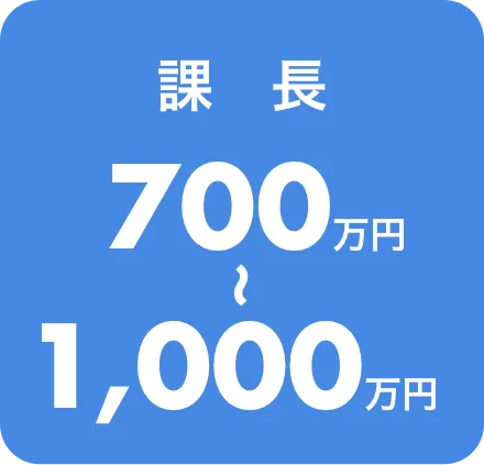 課長 700万円から1,000万円